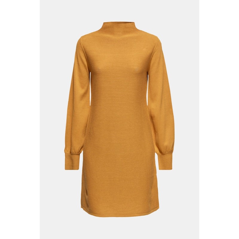 Robe-pull à manches ballon, 100 % coton
